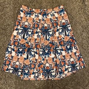 Floral, Pleated Skirt, Lined